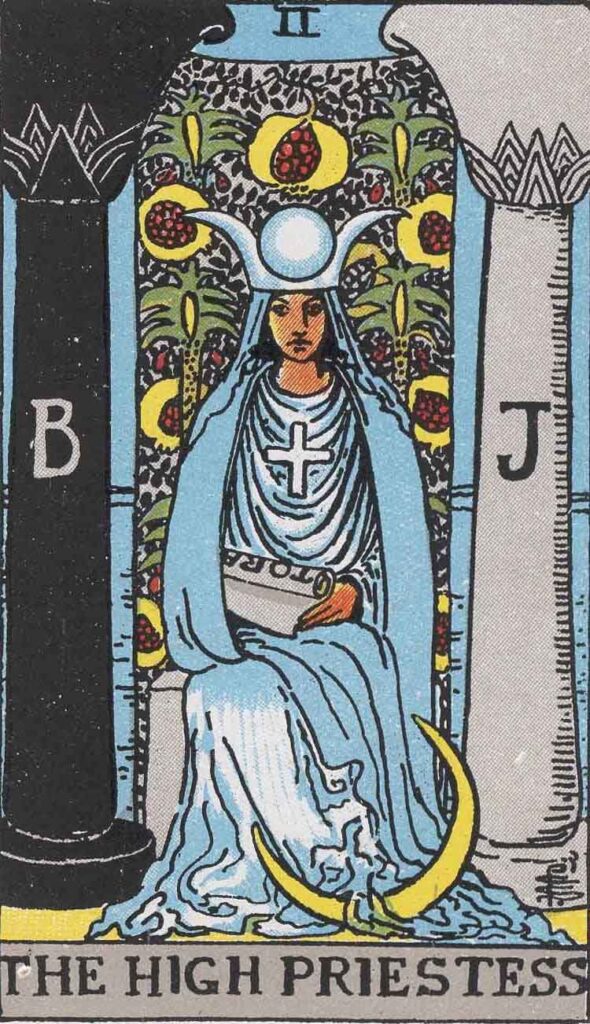 タロット カード「女教皇」の画像