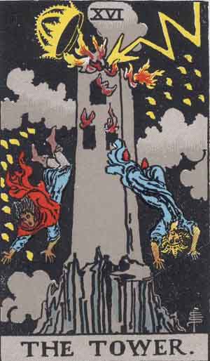 タロット カード「塔」の画像